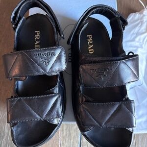 Prada padded sandals